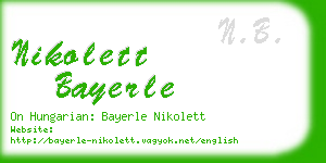 nikolett bayerle business card